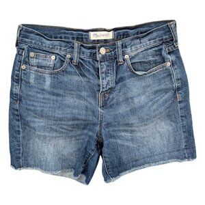 Madewell Cutoff Jean Shorts Womens Blue 100% Cotton Button Fly Denim Size 26